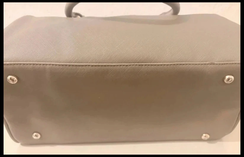 TOTEM large format grey structured bowling handbag – photo 7